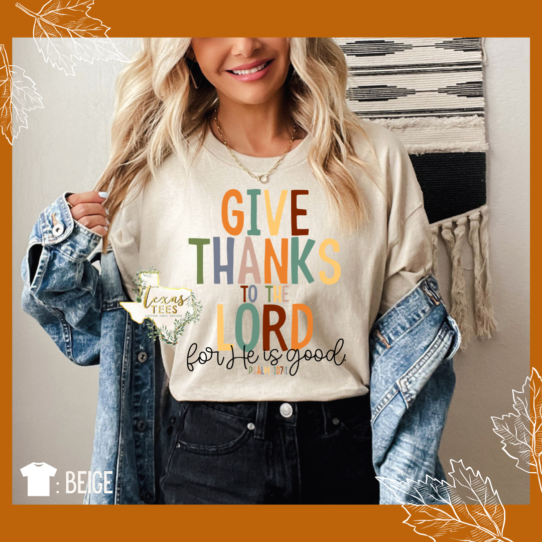 Give Thanks to the Lord PSALM 107:1