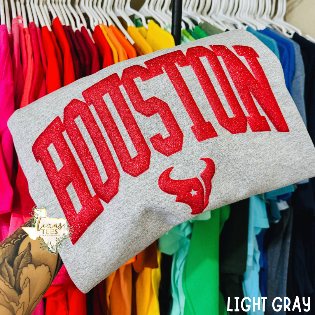 Houston Tex Puff Sweatshirts: 2X - 3X