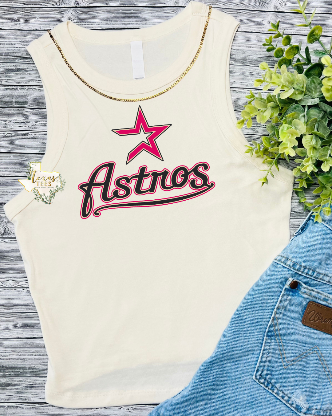 Old School Stros Pink Logo
