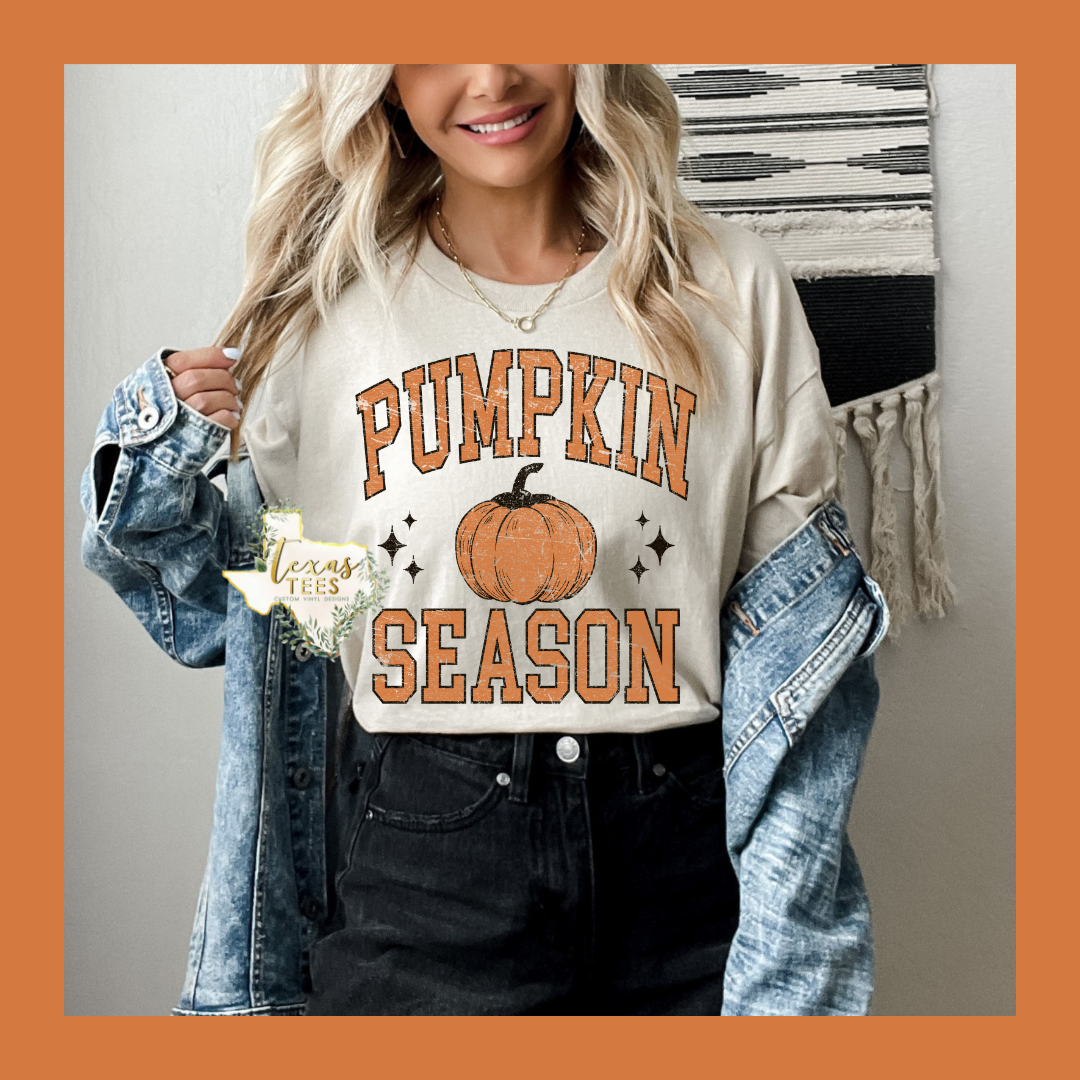 Pumpkin Season - orange distressed