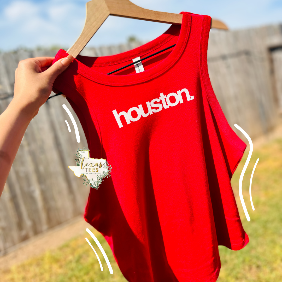 Houston. Tank - White/Red