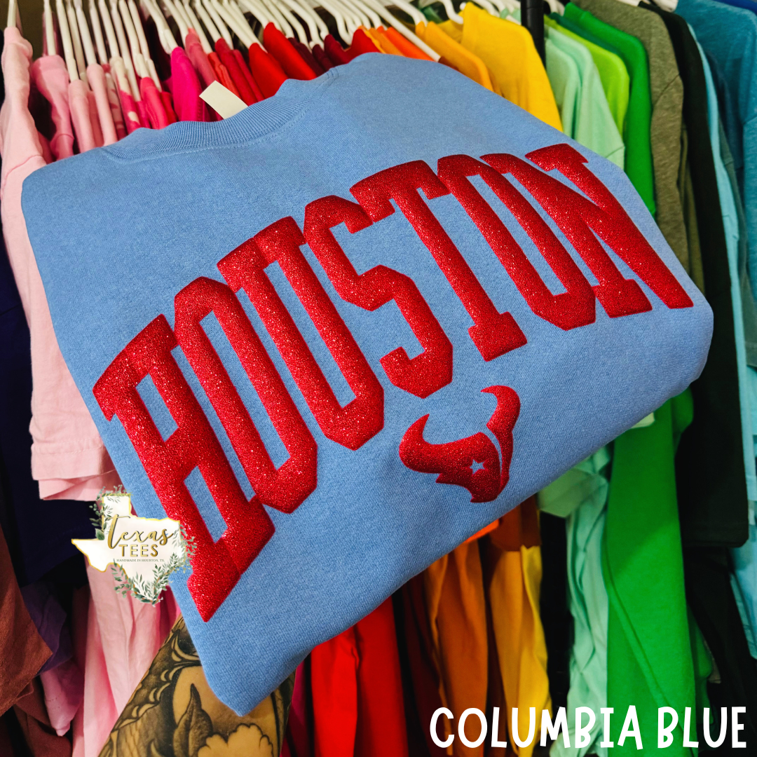 Houston Tex Puff Sweatshirts: 2X - 3X