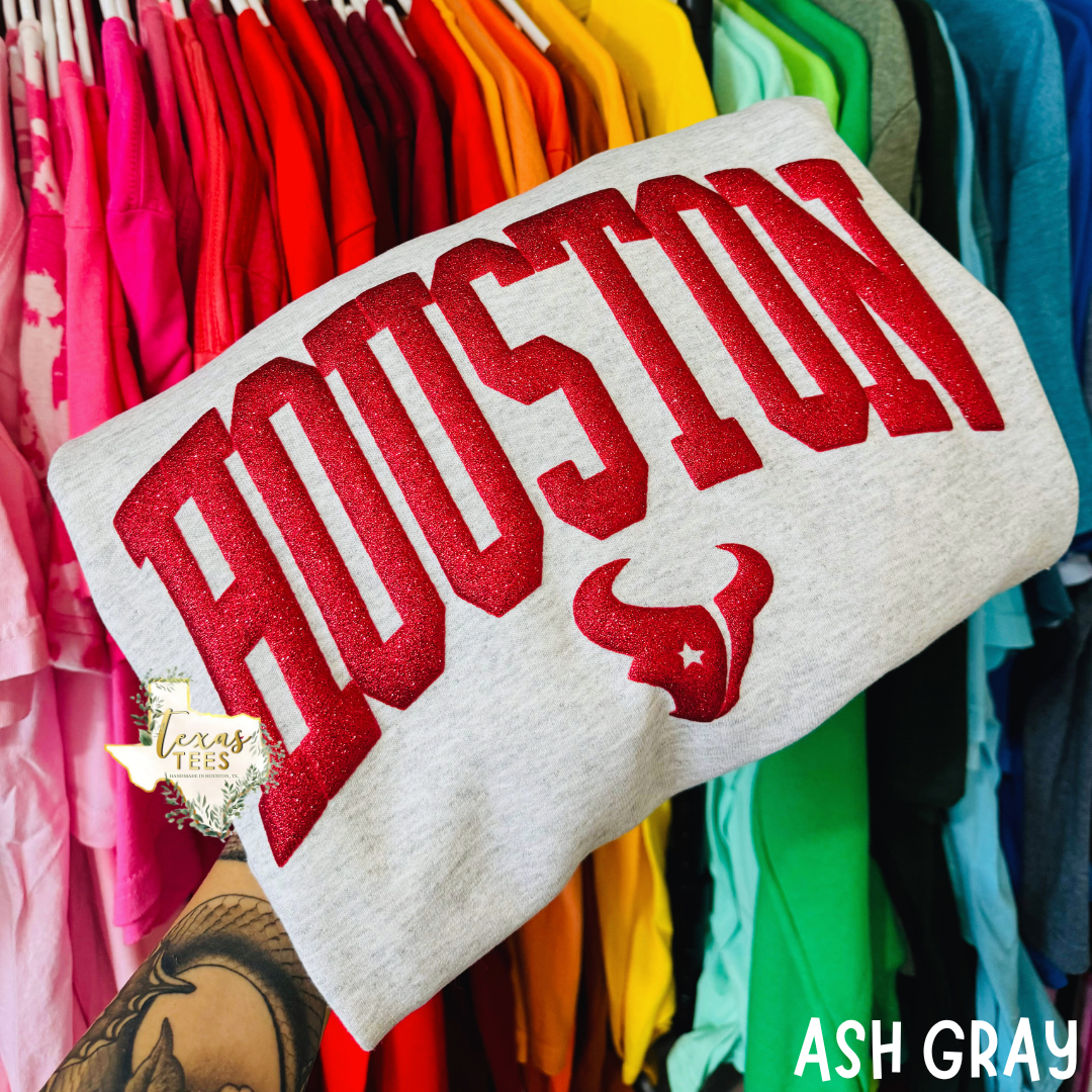 Houston Tex Puff Sweatshirts: 2X - 3X
