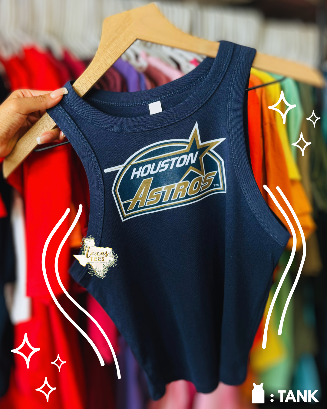 Navy/Gold Stros Logo Tank