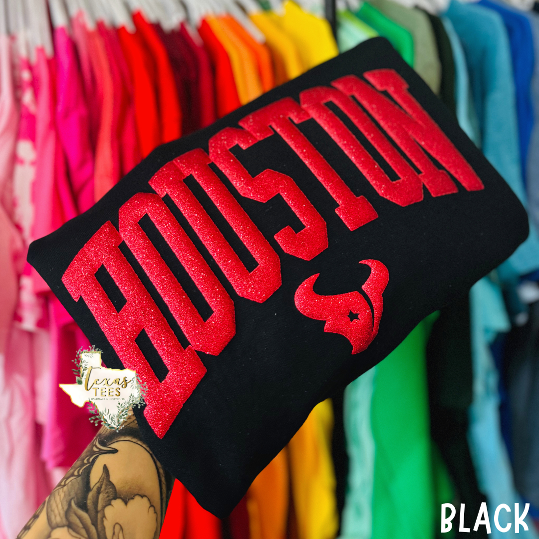 Houston Tex Puff Sweatshirts: 2X - 3X