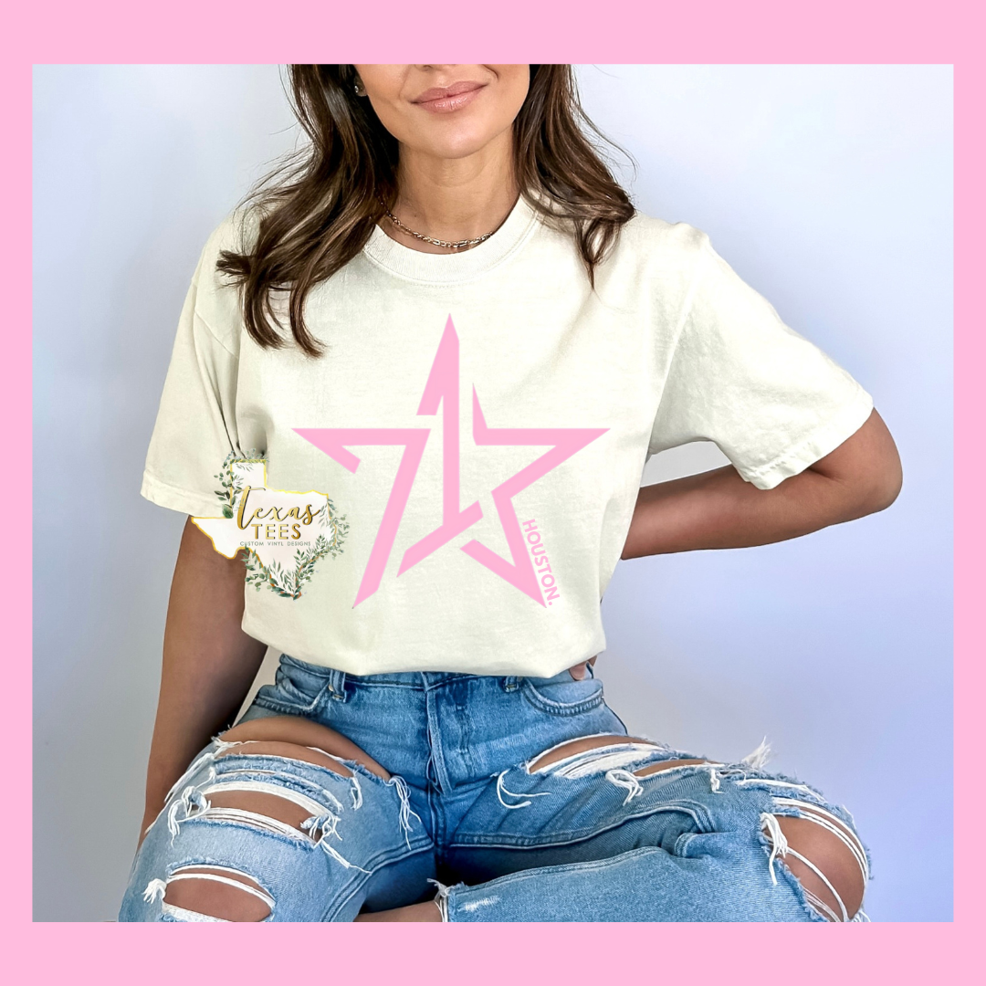 713 Houston Star - Ivory/Pink