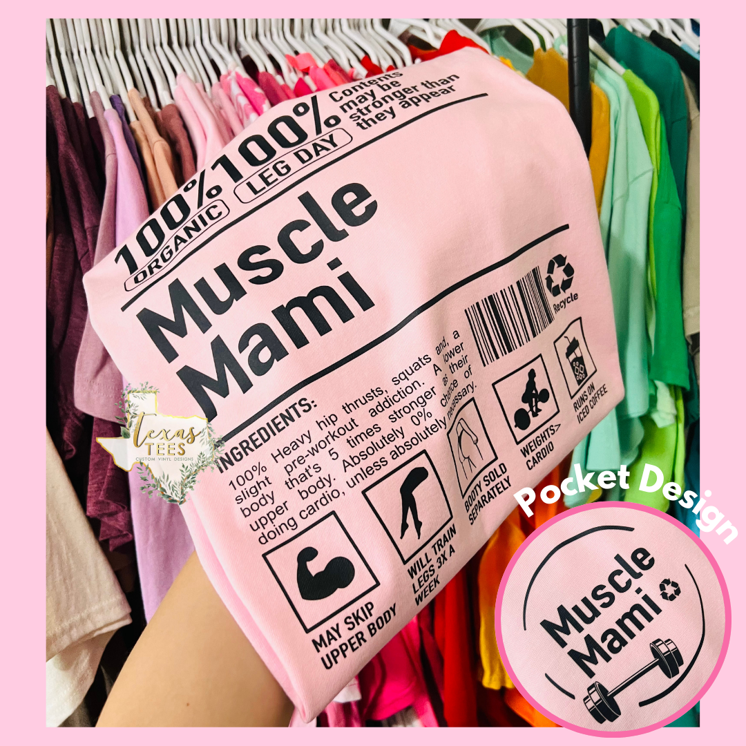 Muscle Mami - Back & Front Pocket Design