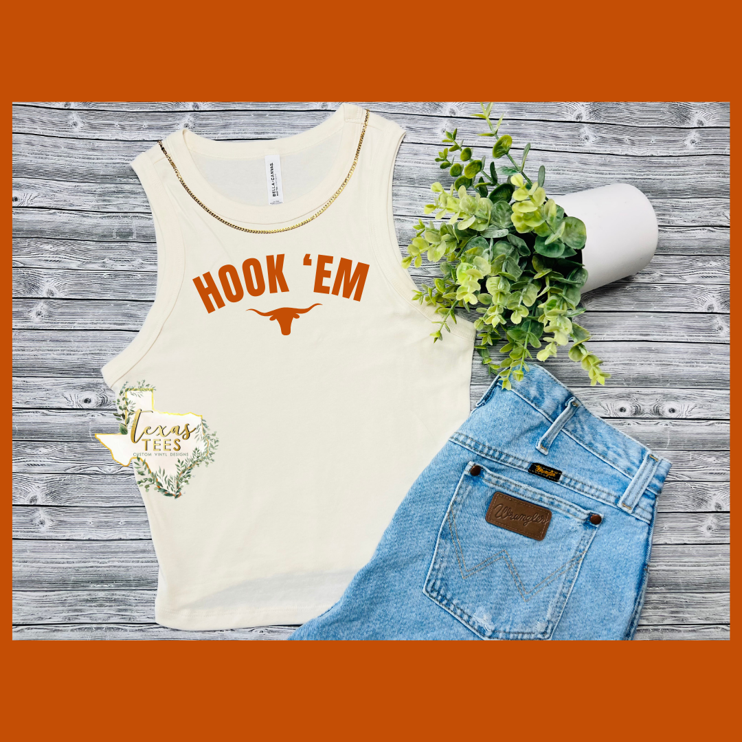 Hook 'Em Logo Tank