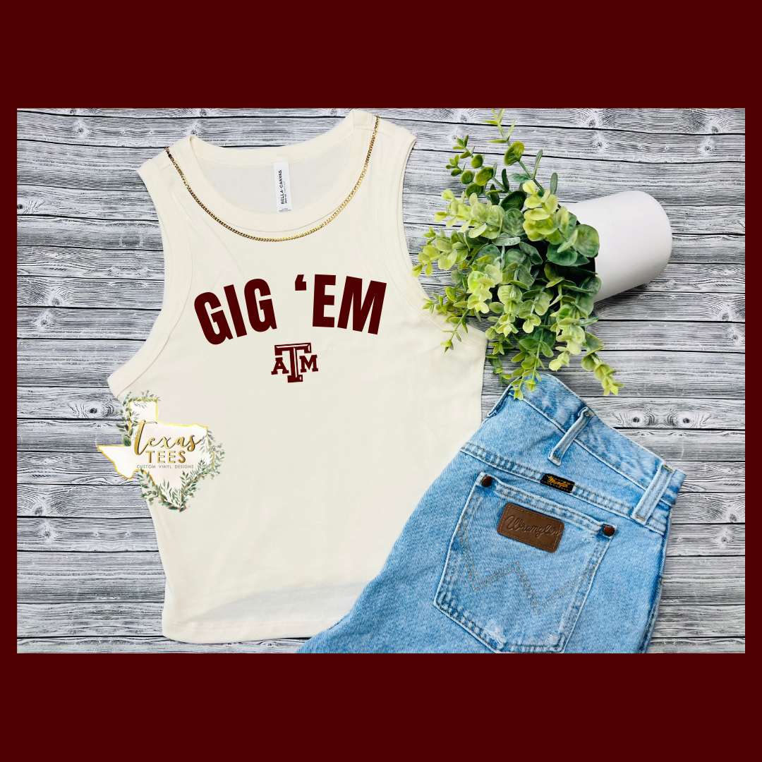Gig 'Em Logo Tank