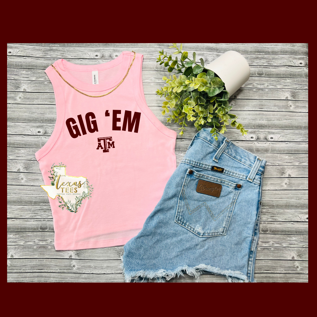 Gig 'Em Logo Tank