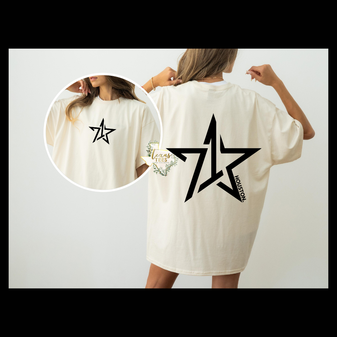 713 Houston Star - Front and Back Design