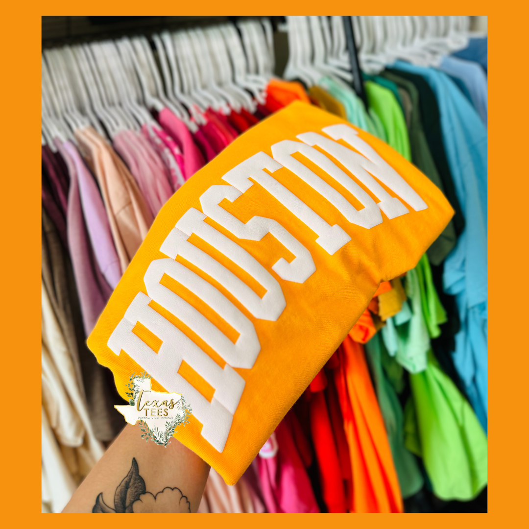 Houston Puff - White on Melon