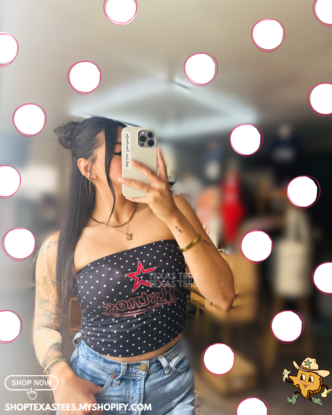 Polka Dot Tube Top - OG Pink Design