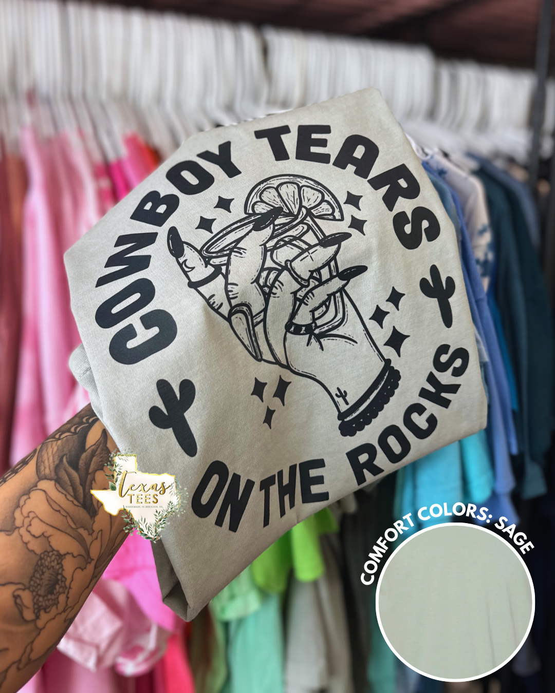 Cowboy tears on the rocks