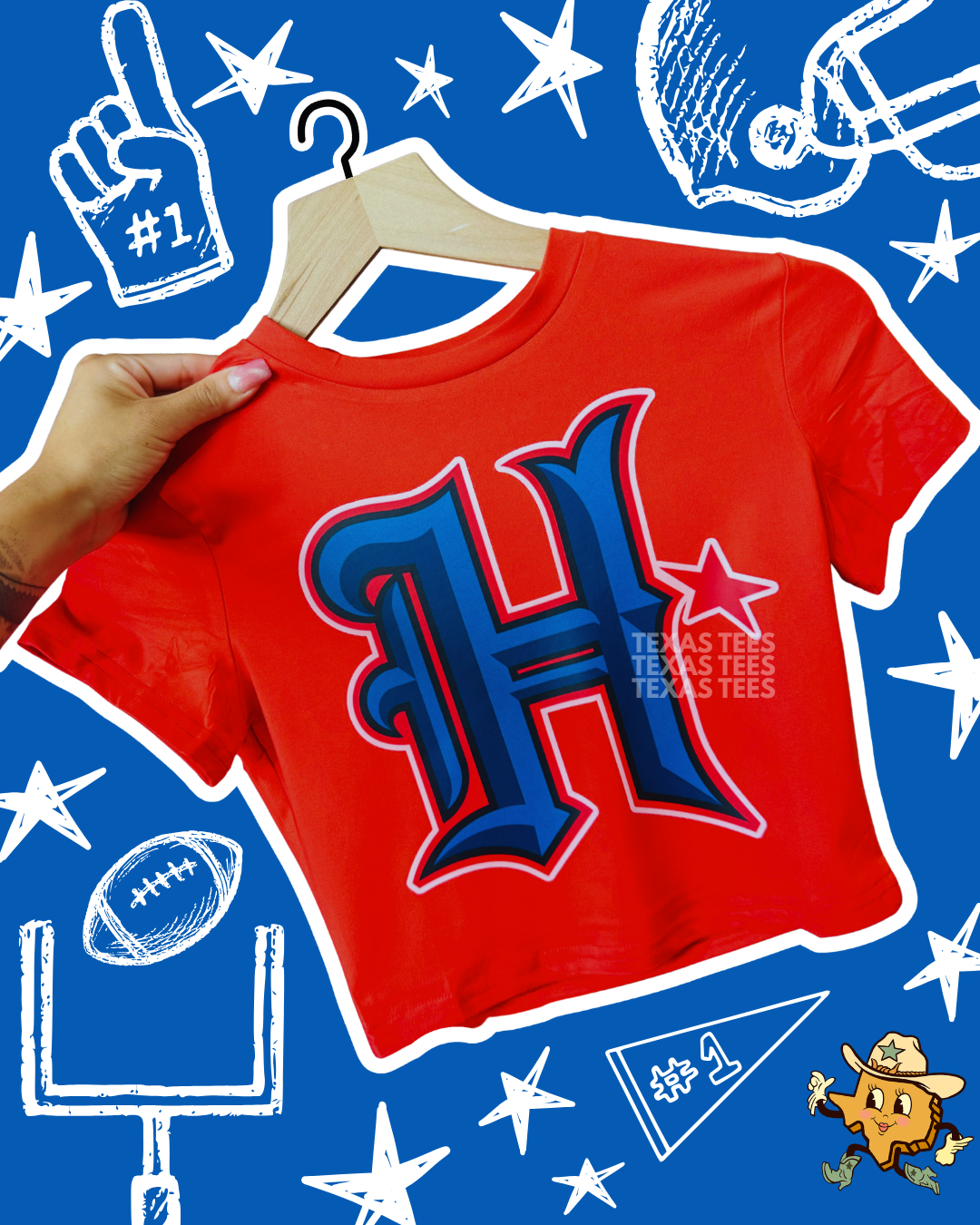 H Tex Logo Fitted Crop