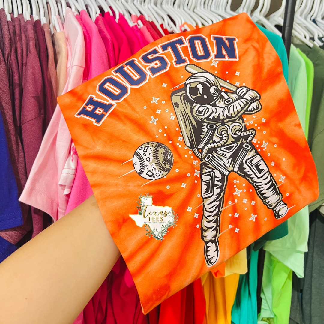 Houston Astronaut - Orange Tie Dye