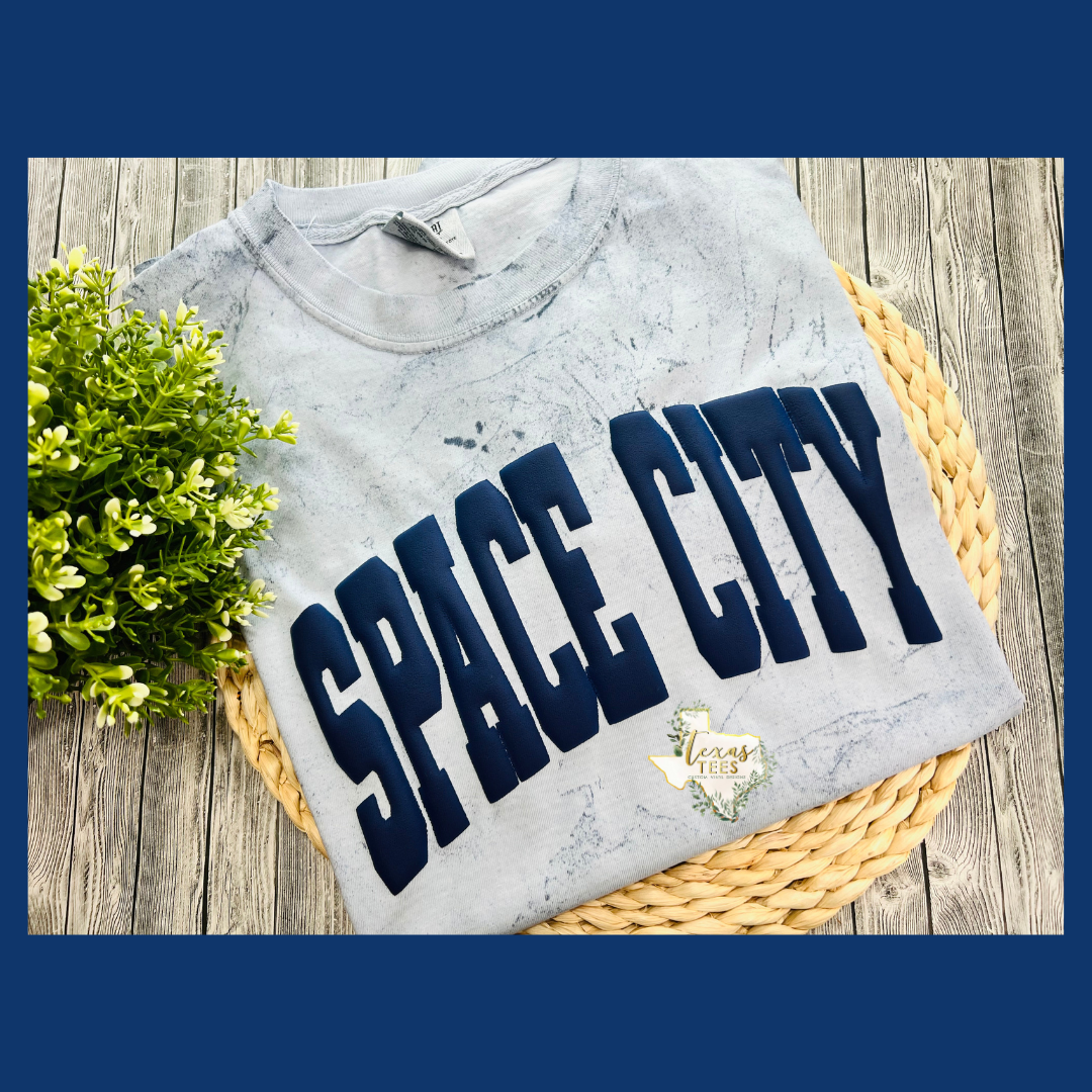 Space City Puff Tee - Marble Washed Tee