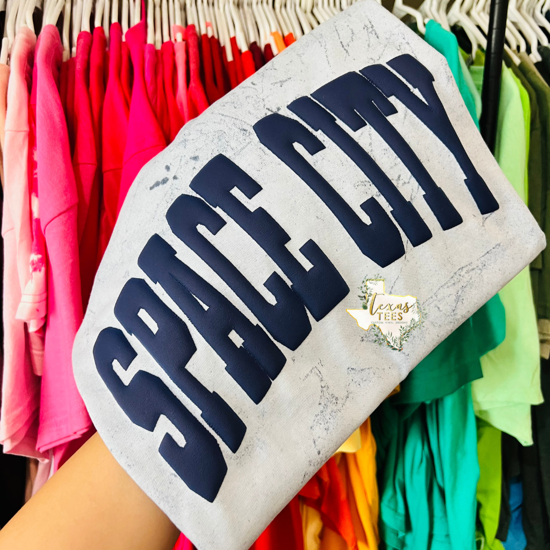 Space City Puff Tee - Marble Washed Tee