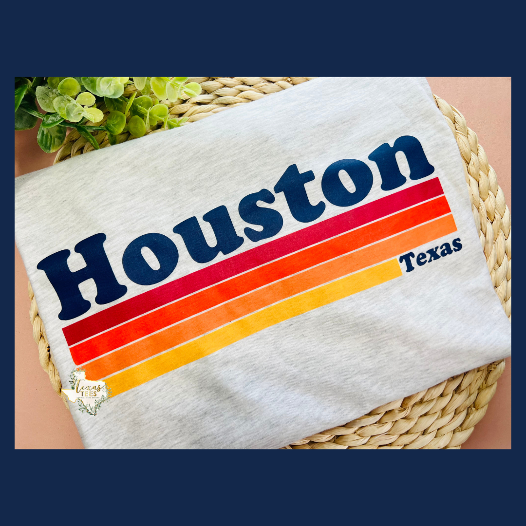 Houston Texas Rainbow Tee