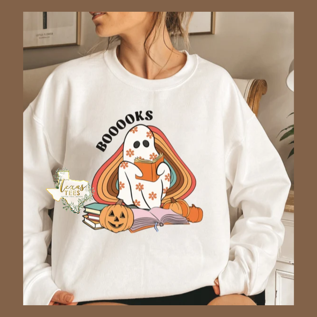 Boooks Reading Ghost Apparel