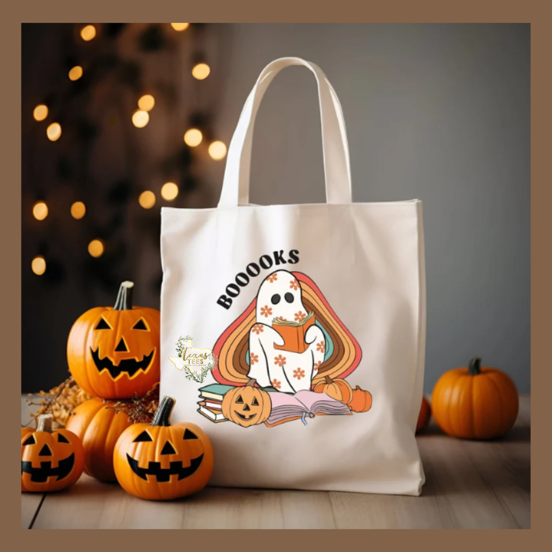 Boooks Reading Ghost Tote Bag