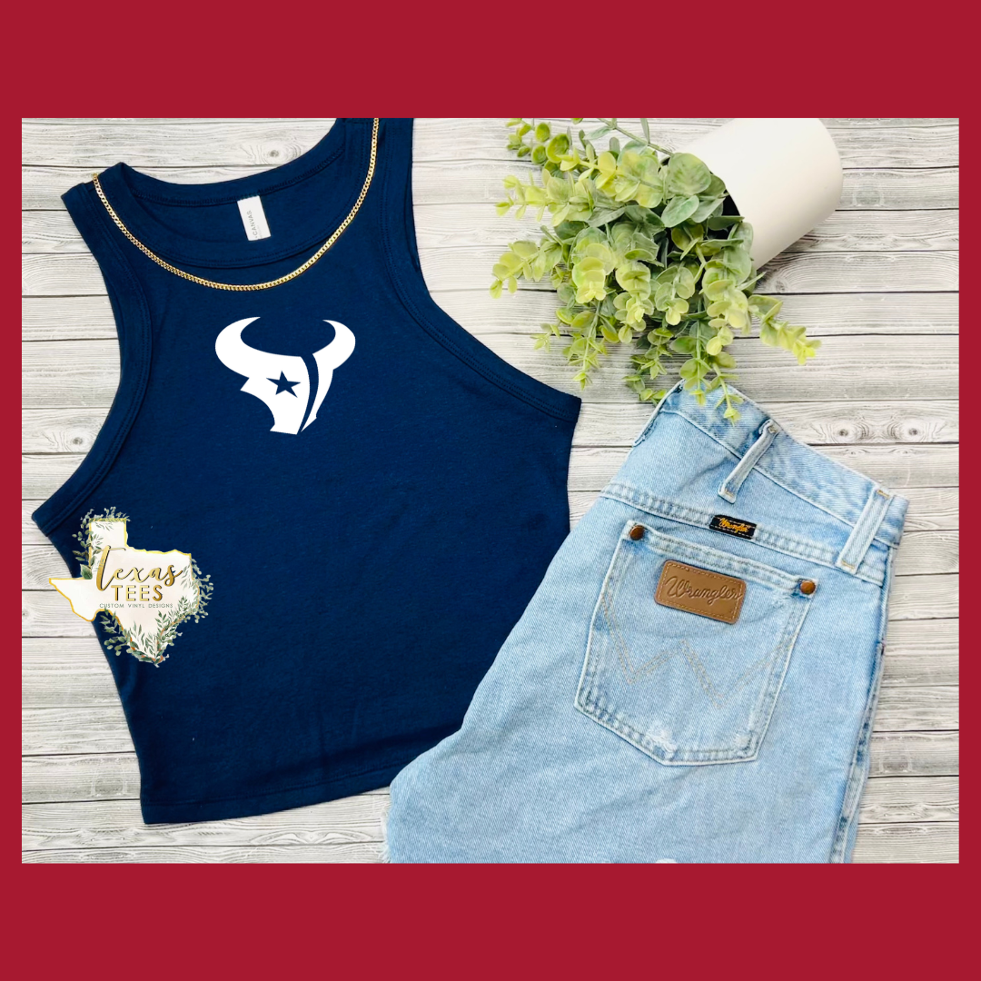 Texans White Logo Tank