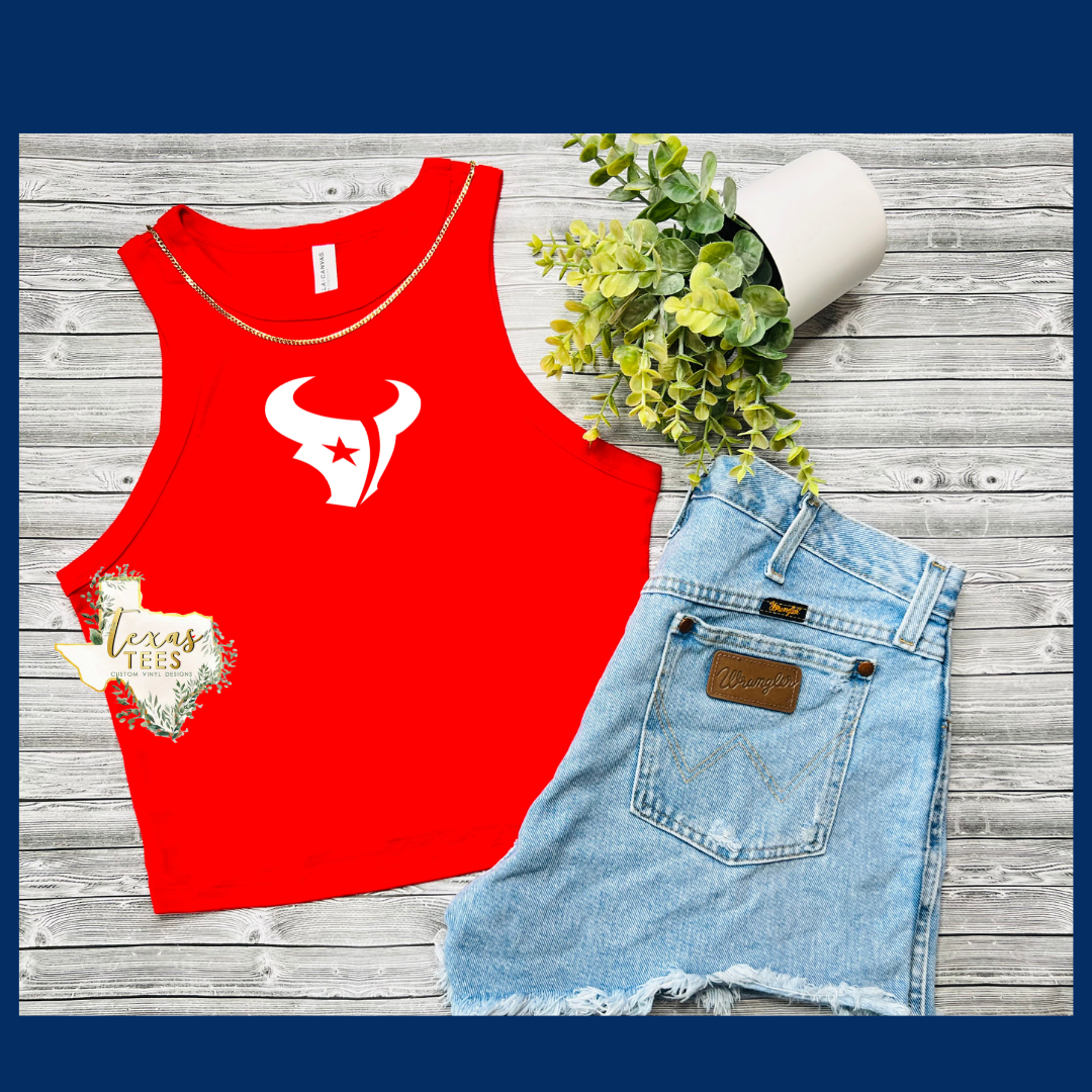Texans White Logo Tank