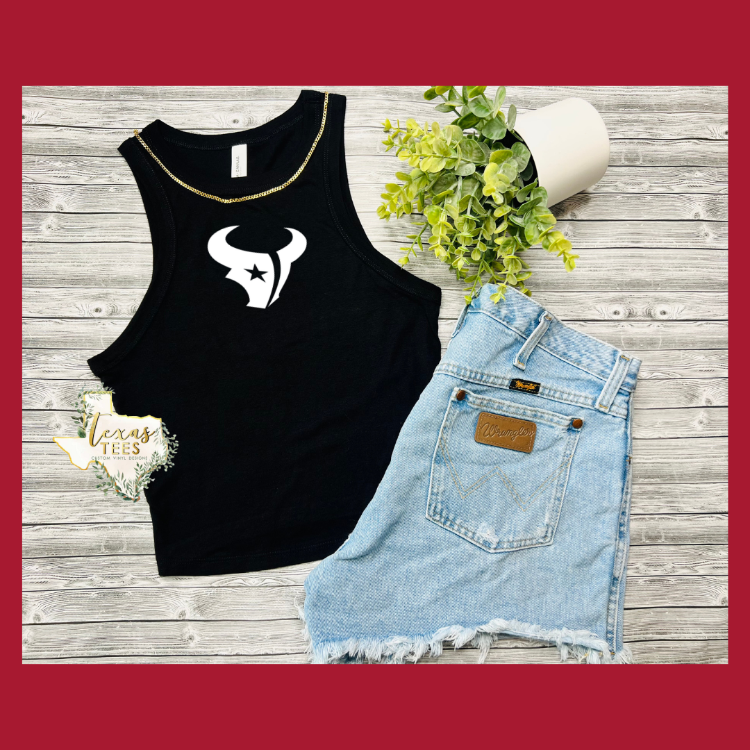 Texans White Logo Tank