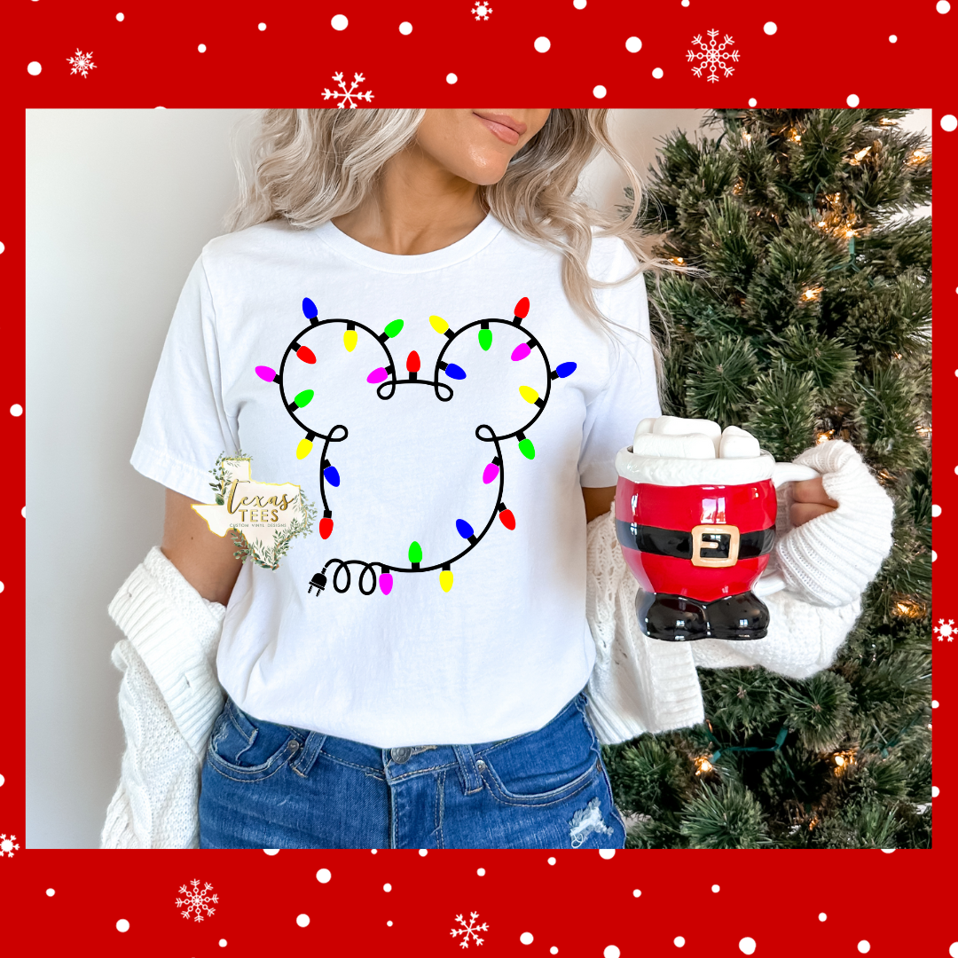 Mouse Head Christmas Lights