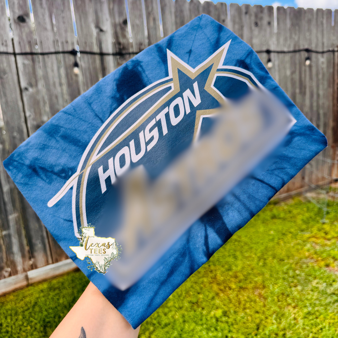 Houston Navy Tie Dye Tee