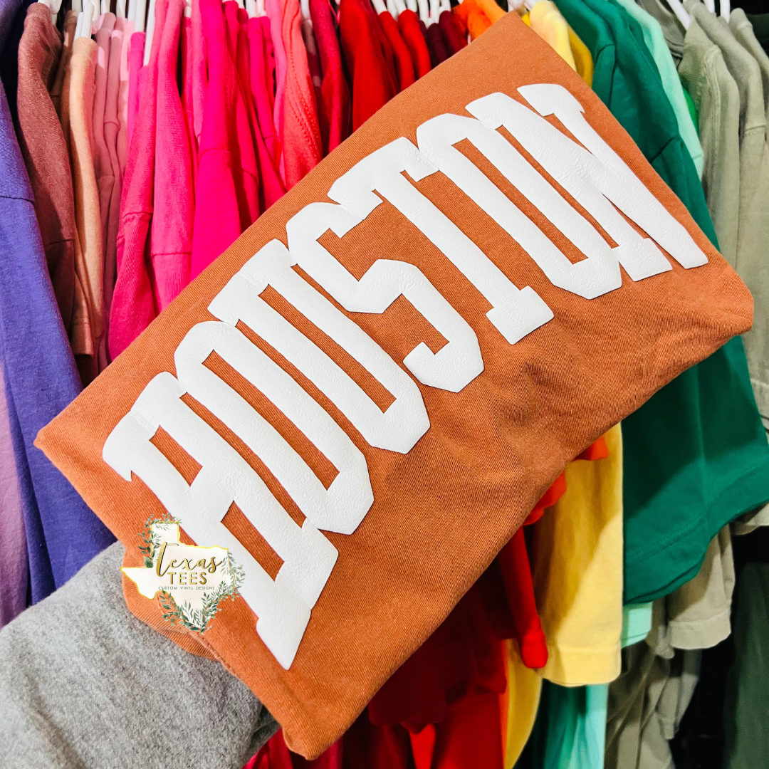 Houston Puff - White on Yam (Comfort Colors)