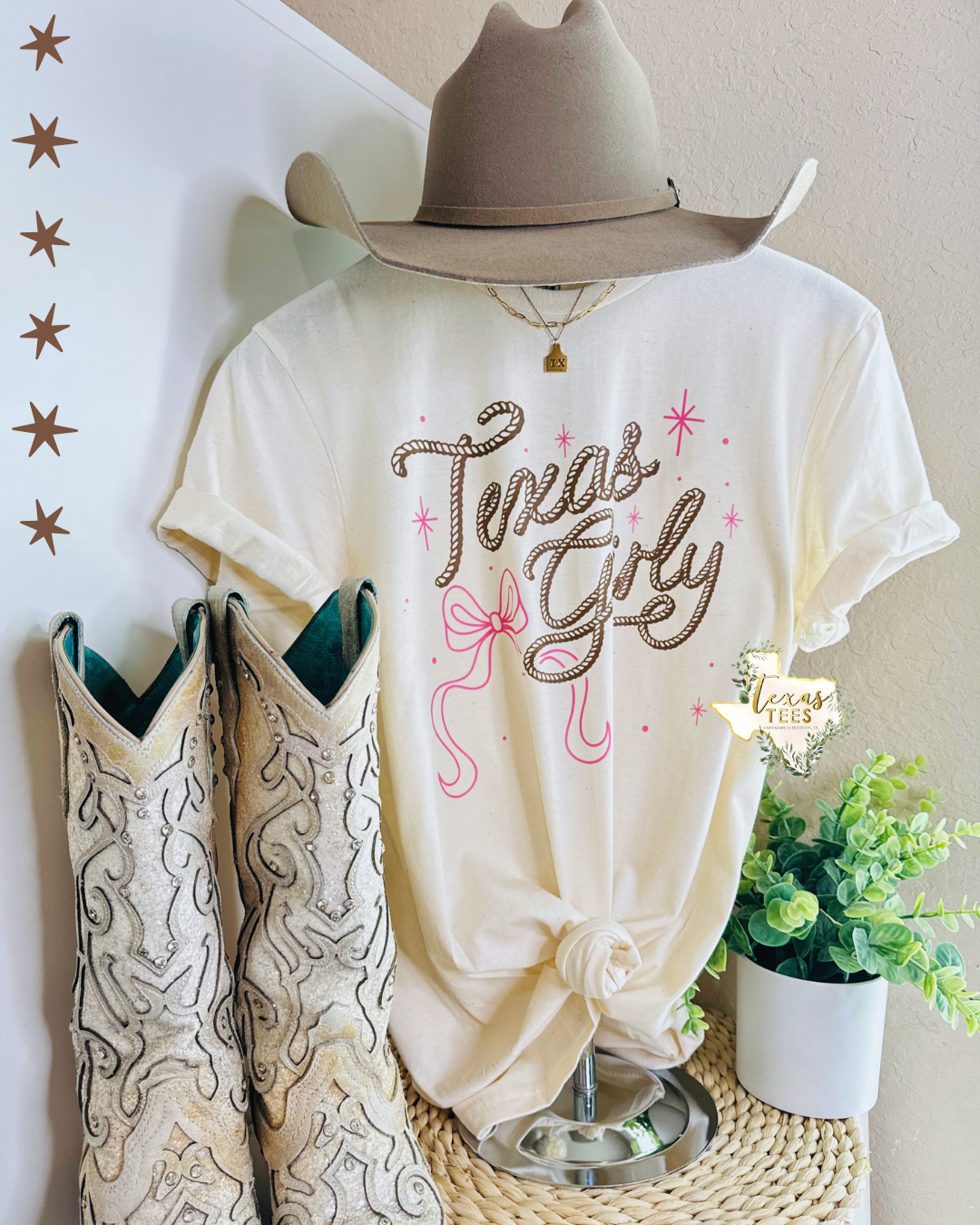 Texas Girly Coquette - Brown Design