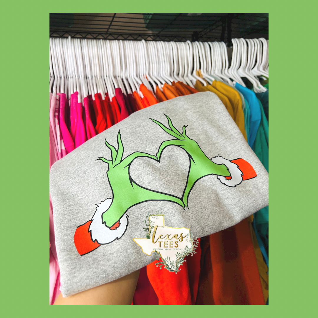 Grinch Heart Hands