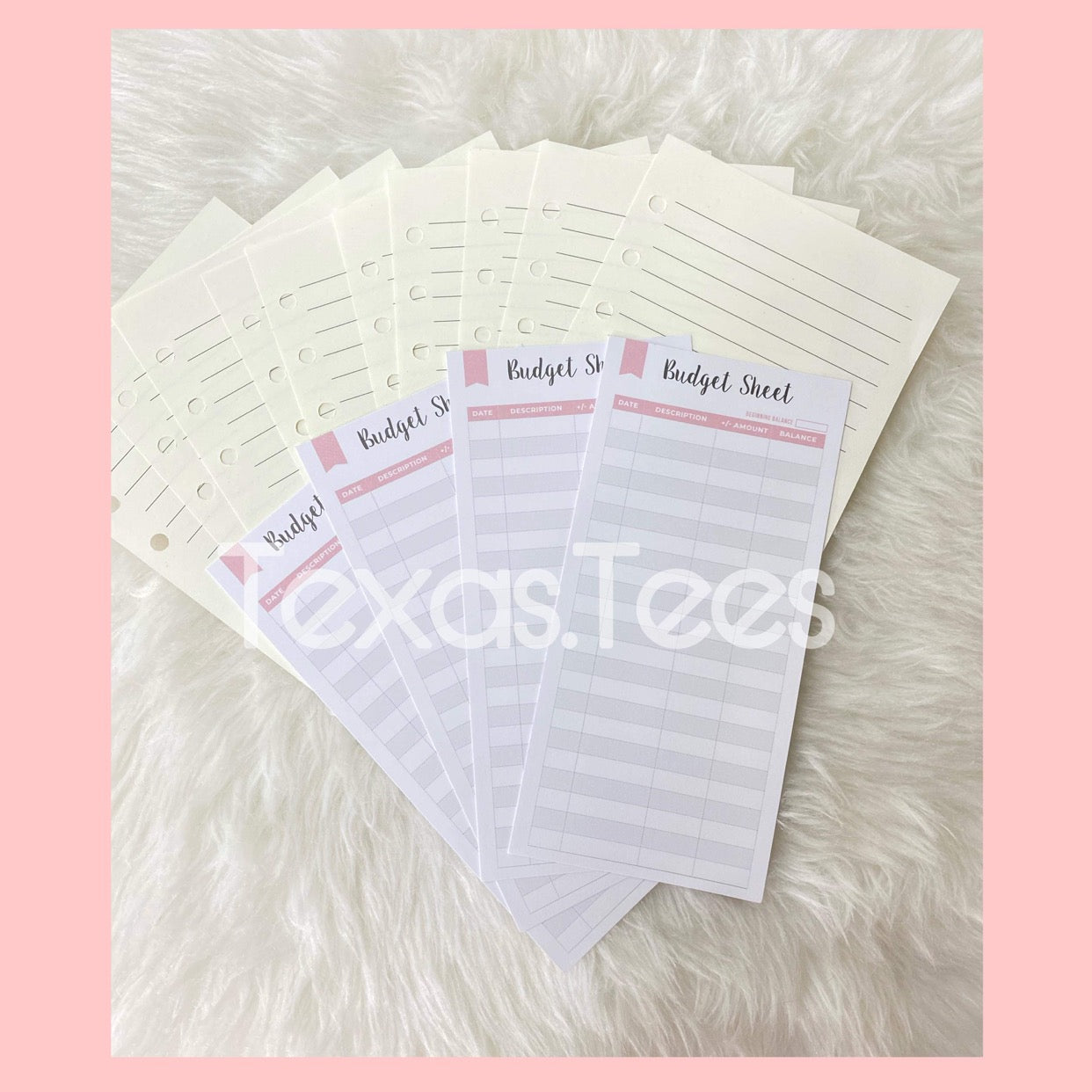 Customizable Budget Book