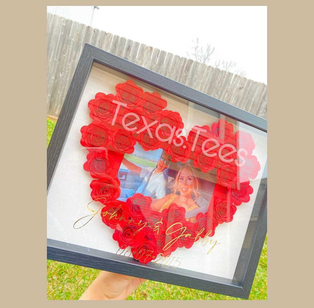 11x14 Flower Heart Shadow Box