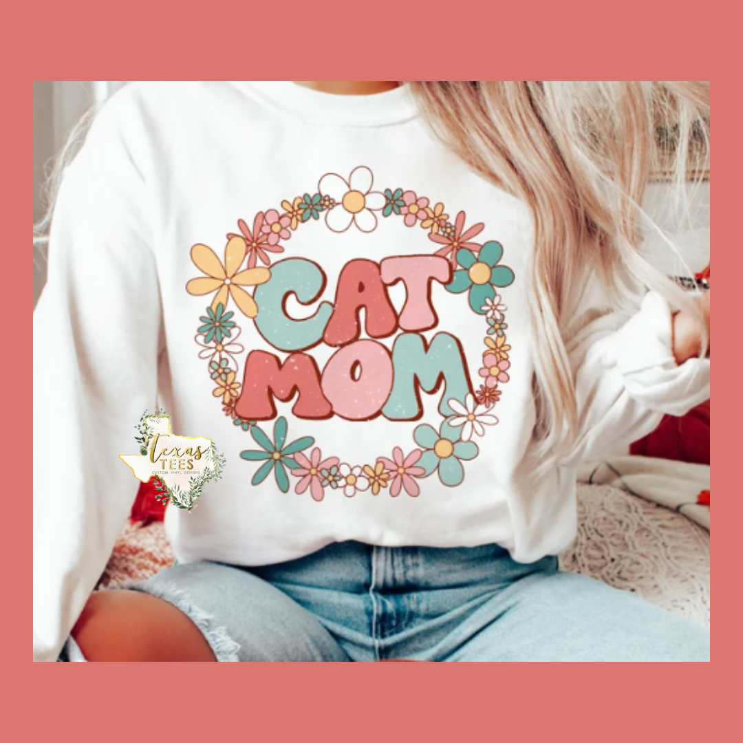 Cat Mom Floral