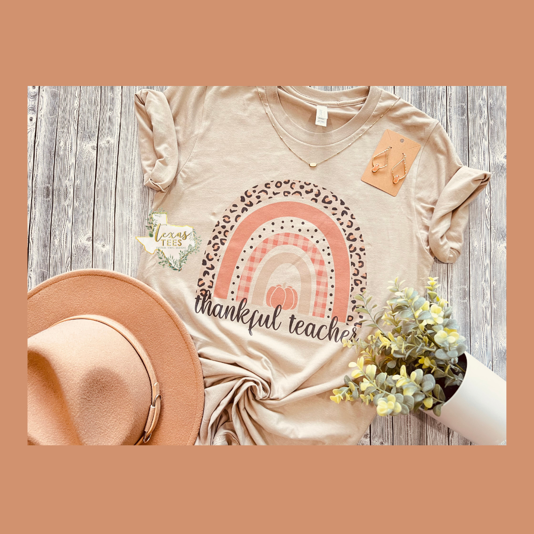 Thankful Teacher Boho Tee
