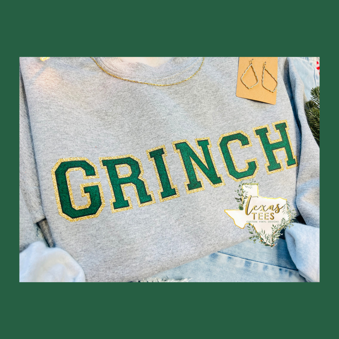 Grinch Varsity Letter Design