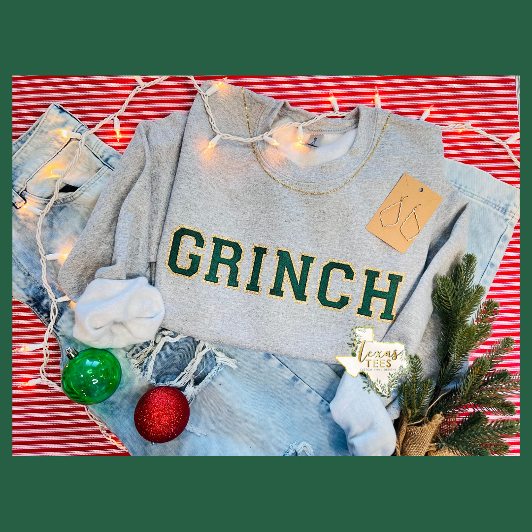 Grinch Varsity Letter Design