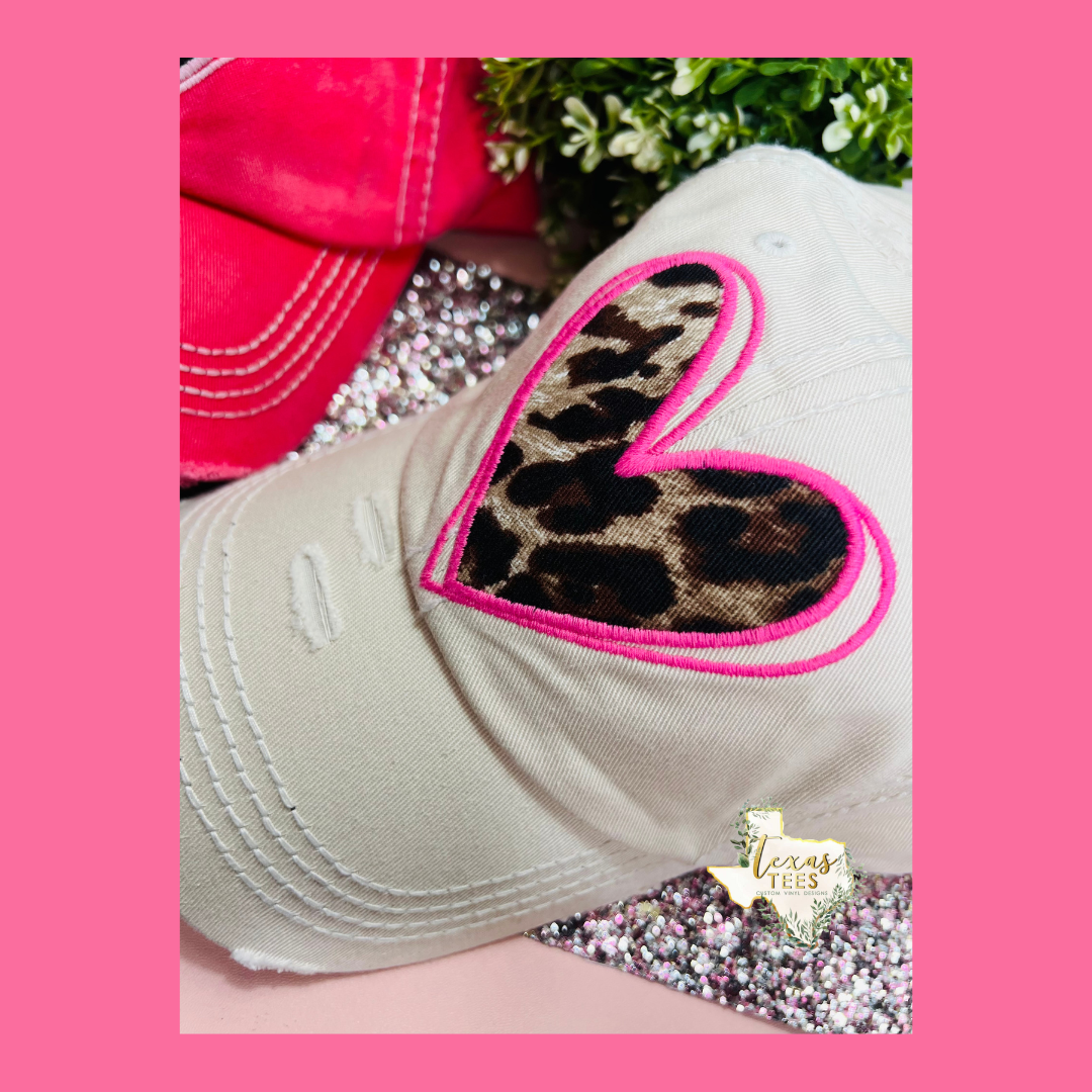 Valentine's Distressed Baseball Caps