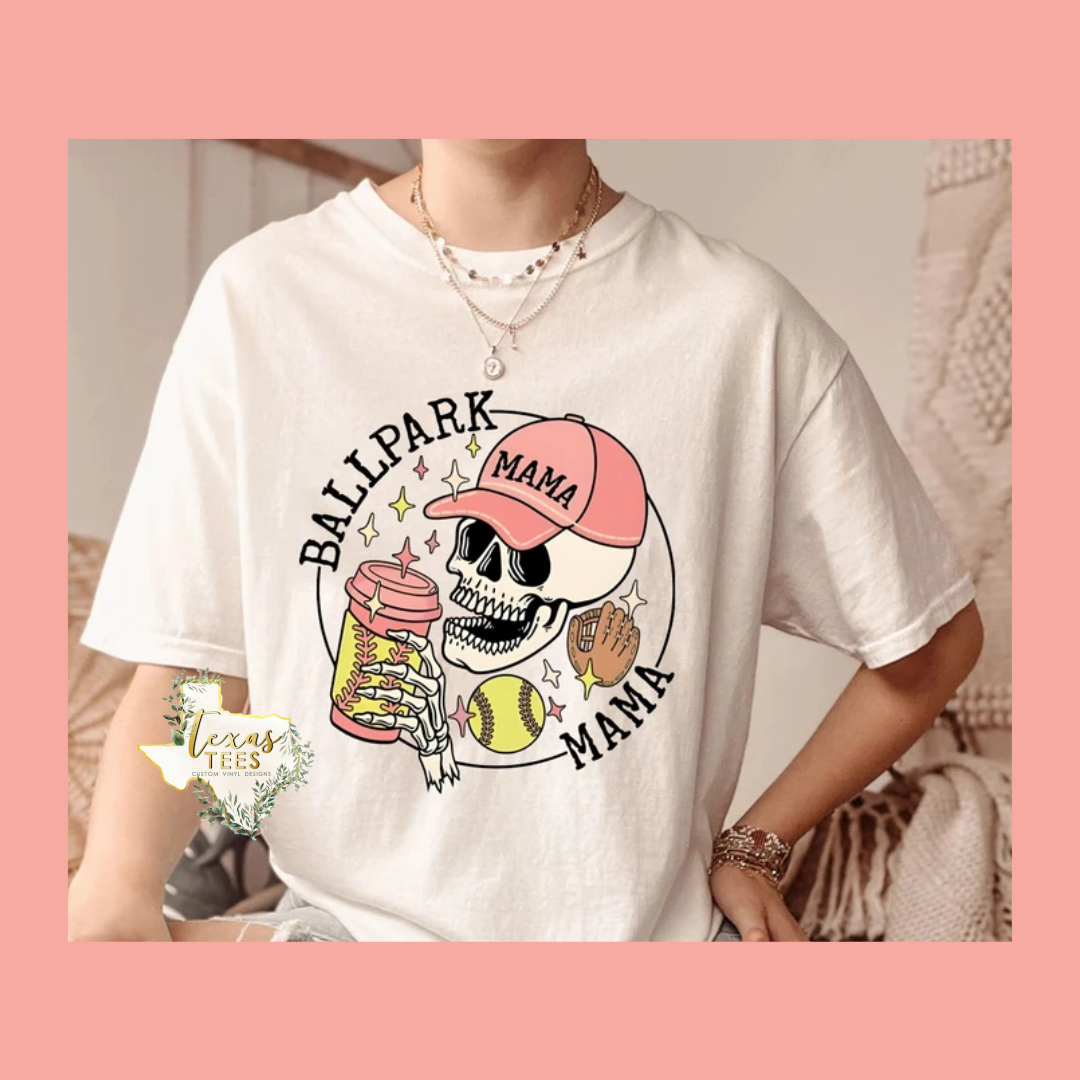 Softball Ballpark Mama Tee