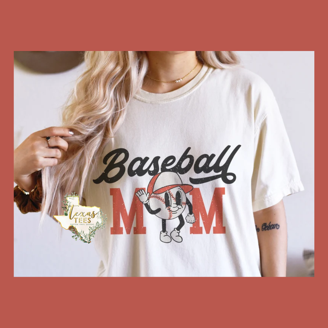 Retro Baseball Mom Tee
