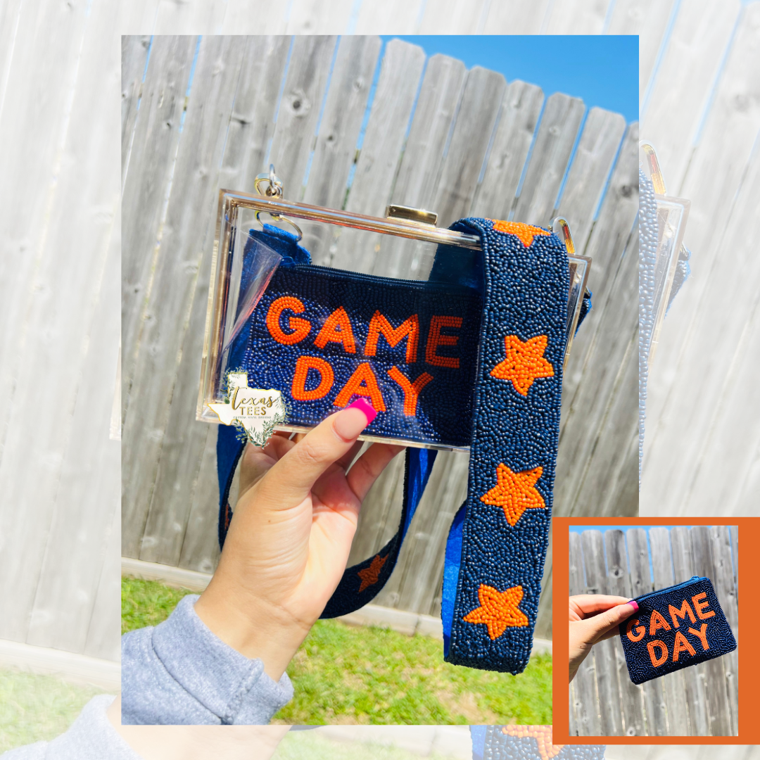 Shooting Star Stadium Bag / Beaded Coin Pouch