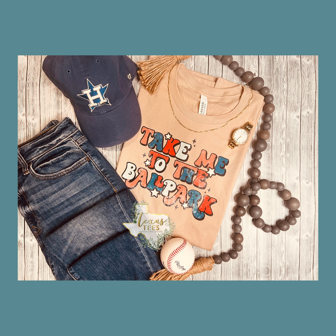 Take Me To The Ballpark Vintage Tee