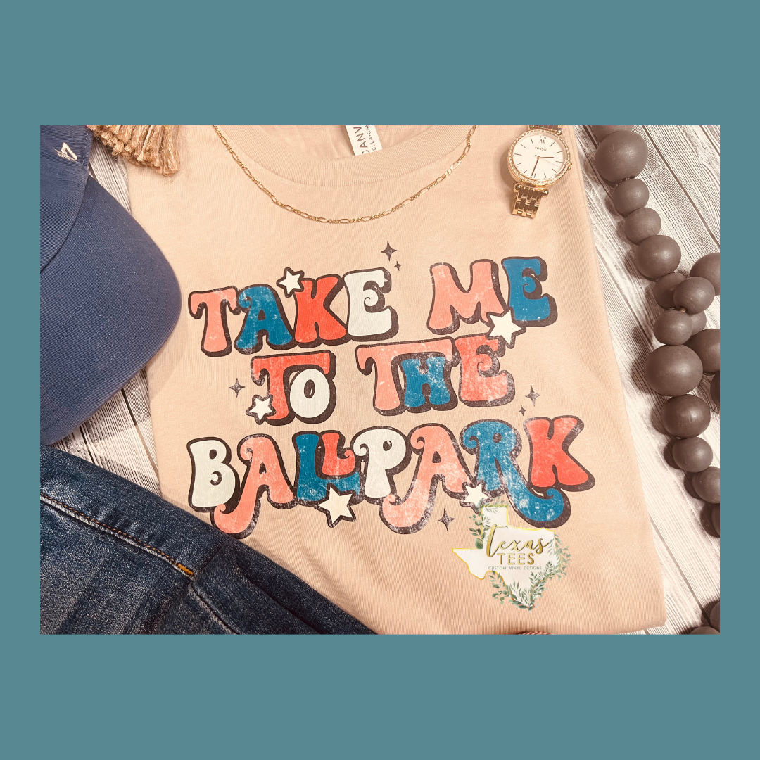 Take Me To The Ballpark Vintage Tee