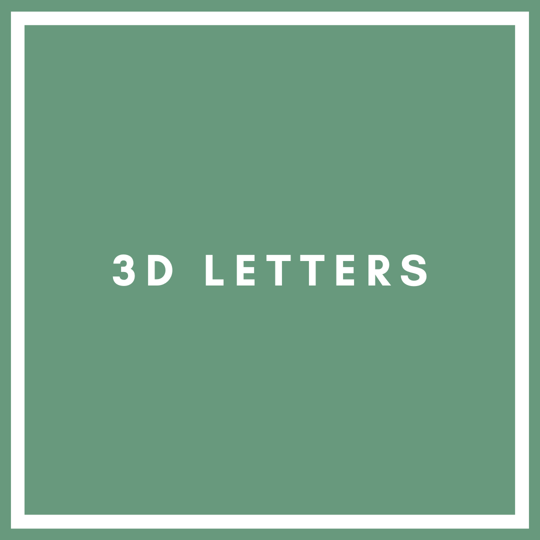 Shop 3D Letters