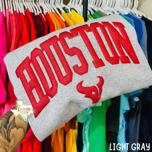 Houston Tex Puff Sweatshirts: 2X - 3X