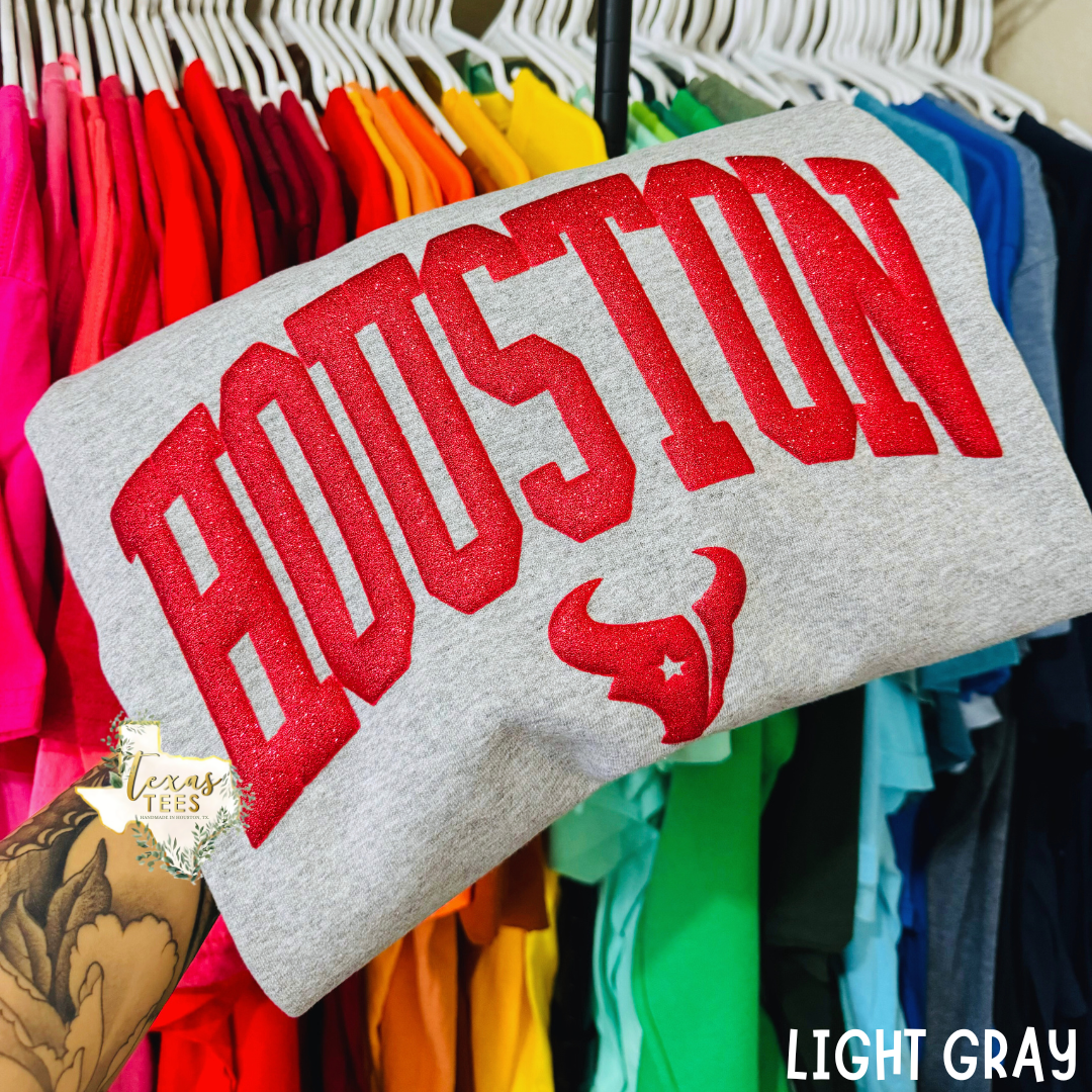 Houston Tex Puff Sweatshirts: SMALL - XL