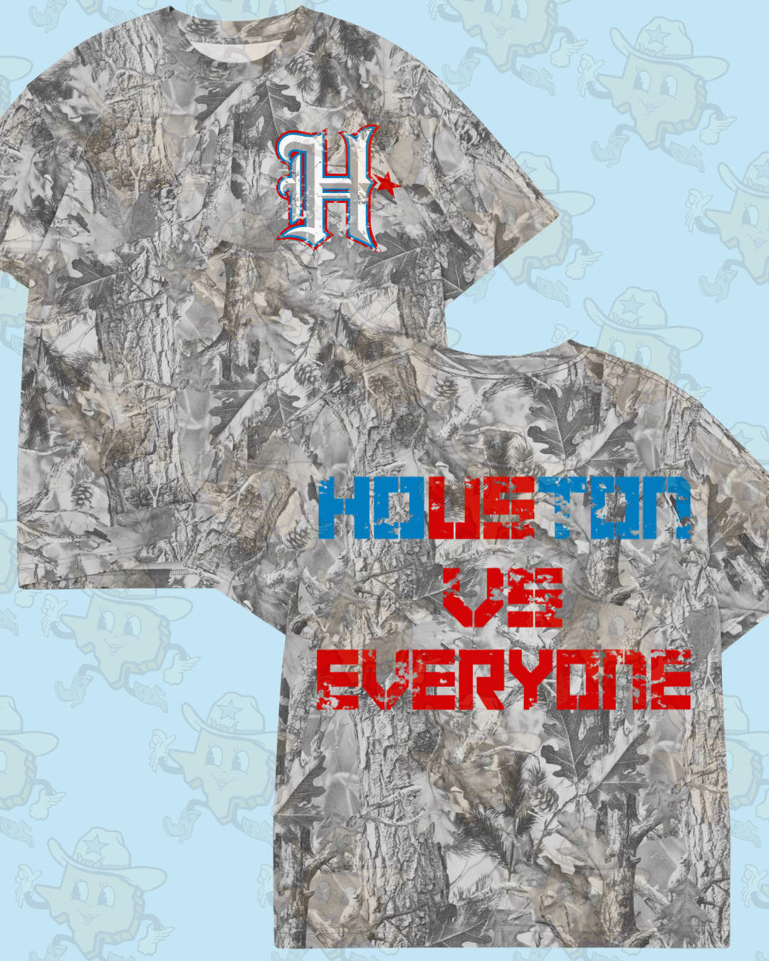 H / HOUSTON VS EVERYONE : POCKET & BACK | GRAY WASH CAMO