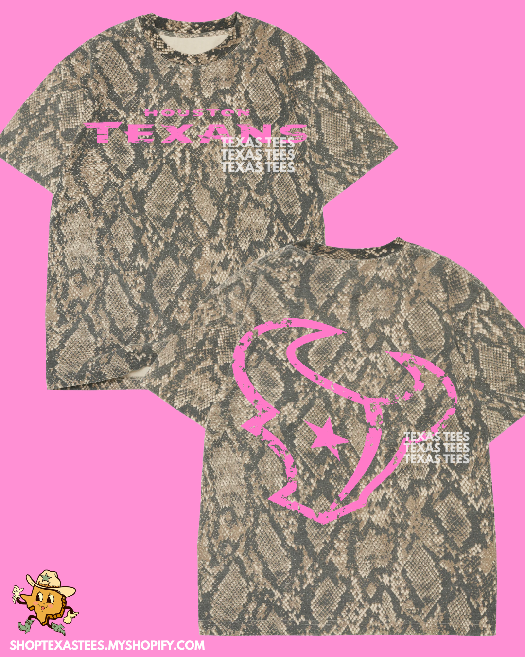 HTEX / DISTRESSED BULL - Rattlesnake Heavyweight Oversized Tee